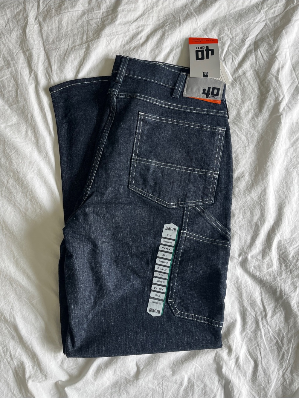 Duluth Trading 40 Grit Flex standard fit carpenter jeans